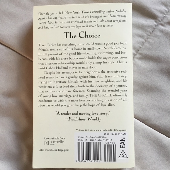 "The Choice" by Nicholas Sparks - Picture 2 of 2